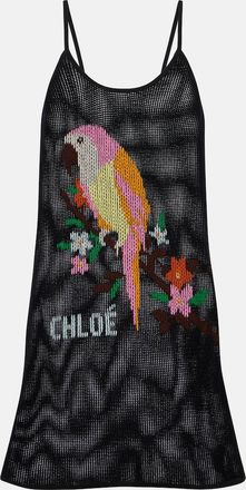 Chlo&eacute; Chlo&eacute; Embroidered cotton minidress