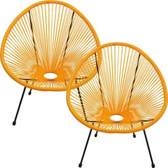 Kare Design Sill&oacute;n acapulco 2/set naranja outdoor
