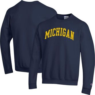 Champion Mens Champion Navy Michigan Wolverines Basic Arch Fleece Pullover Sweatshirt at Nordstrom, Size X-Large