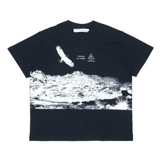 Off-white Climbing new Heights print Printing Men Loose Black OMAA038S201850161001