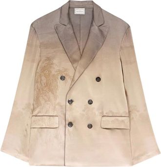 Pierre-Louis Mascia Jassen, Heren, Beige, M, Leer, Adastrgum Blazer