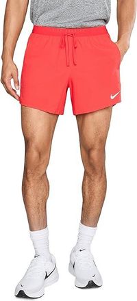 Nike Dri-FIT Stride 2-in-1 5 Shorts Mens Workout Light Crimson/Reflective Silver : 2XL 5, Polyester/Spandex
