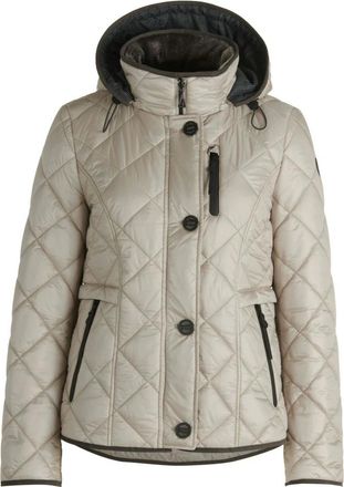 Gil Bret Gewatteerd jack met capuchon - Dames - Jassen - Beige - Maat: 2XL Leer