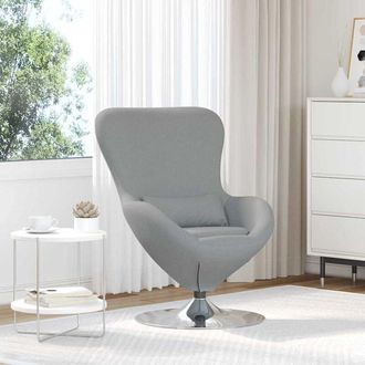 vidaXL Vidaxl - Sill&oacute;n Huevo Gris Claro Tela