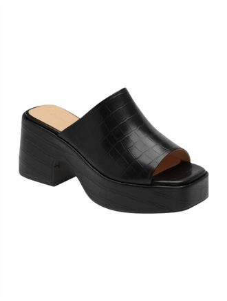 Chocolat Blu Womens Helia Platform Sandal In Black Croc