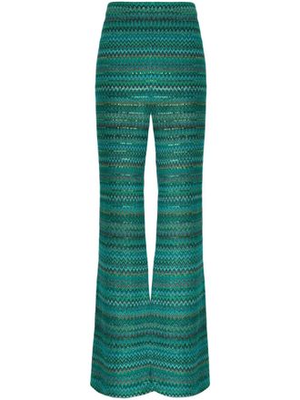 Missoni Zigzag flared trousers - Green