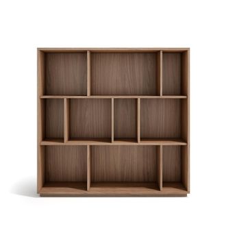 HERDASA Estanter&iacute;a Librer&iacute;a, Colecci&oacute;n Nack, Con 3 Niveles De Altura En Melamina Color Nogal Velmore