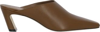 Stuart Weitzman Brown Stassi 50 Leather Mules
