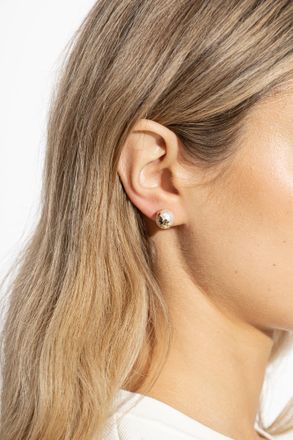 Tory Burch Earrings With Glass Pearl, Womens, White