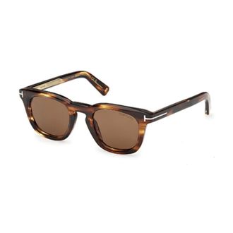 Tom Ford Sunglasses, unisex, Brown, Size: 53 MM Round Ft1326 Sunglasses