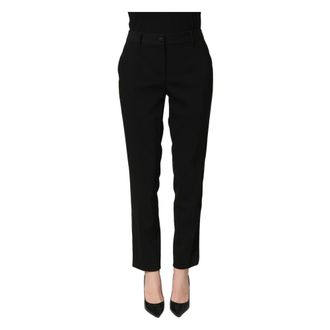 Dolce & Gabbana High Waist Straight Dress Trouser Trousers - female - Dolce & Gabbana - Straight Trousers - Black - XS - Trousers