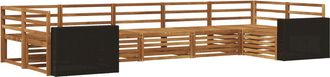 vidaXL Conjunto De Sof&aacute;s De Exterior 7 Uds. Natural Vidaxl