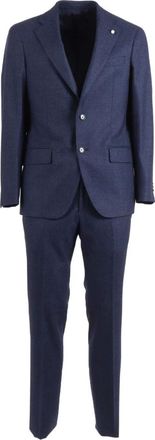 L.B.M. 1911 Single Breasted Suits, male, Blue, Size: XL Abiti