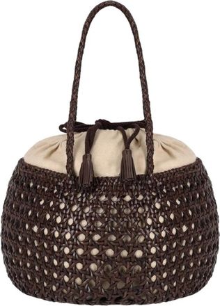 Dragon Diffusion Juventus Bucket Bag - Dames - Schoudertassen - Bruin - ONE Size - Leer - Tassen