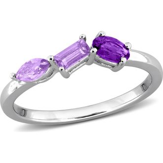 Delmar Multiple Cut Amethyst Stacking Ring in Purple at Nordstrom Rack, Size 6