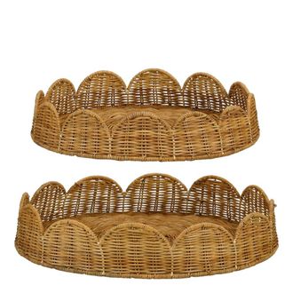MiCa Decorations Bandeja eleta marr&oacute;n claro h8xb45xl45cm