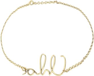 Chlo&eacute; Womens Metal Chain Belt Vintage Gold Brass E Braces