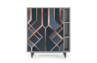 StoryZ Aparador azul-verde 2 cajones y 2 puertas L 94 cm