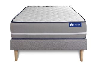 Actisom Actisom - Somier Gris + Colch&oacute;n Con L&aacute;tex Y Espuma Viscoel&aacute;stica 80 X 200