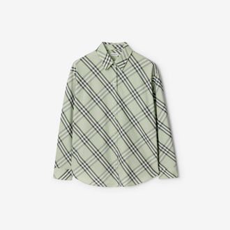 Burberry Relaxed Fit Check Cotton Shirt, Size: 02