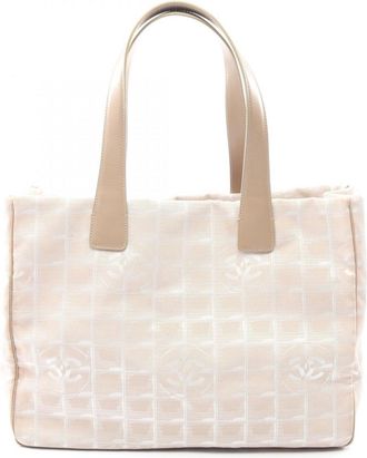 Chanel Beige New Travel Line Leather Tote Bag (Pre-Owned)
