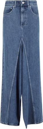 Erika Cavallini Semi Couture Gonna in denim - Blu
