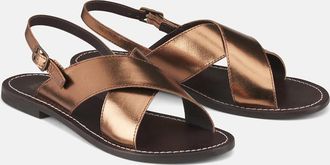 La Redoute Collections Sandalen met platte hak, Signature LAURINE