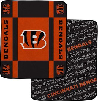 Pegasus Sports Cincinnati Bengals Nfl Team Reversible Logo Fleece Throw