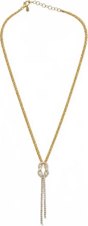 Diamonique Popcorn Scarf Chain Necklace In Golf