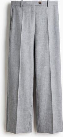 H&M Tailored Trousers in Gray Melange at Nordstrom, Size 10