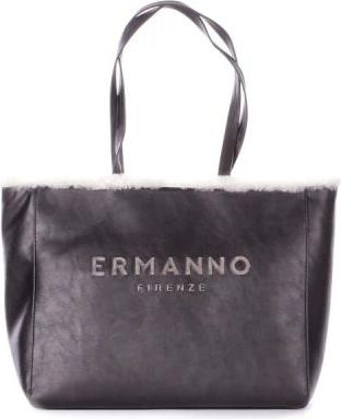 Ermanno Scervino Tassen, Dames, Zwart, ONE Size, Polyester, Logo Front Tote