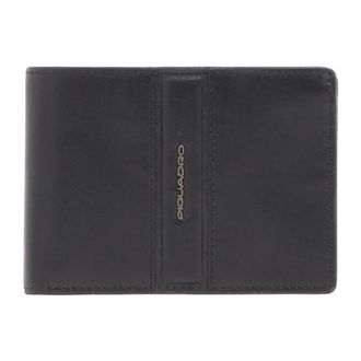 Piquadro Accessoires, Heren, Zwart, ONE Size, Katoen, Portemonnee met omklapbaar ID-venster