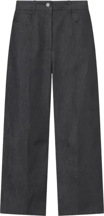 Mark Kenly Domino Tan Pella Cropped Barrel Leg Jeans - female - Mark Kenly Domino Tan - Loose Fit Jeans - Black - XS - Jeans
