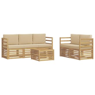 vidaXL Juegos De Sof&aacute;s Madera De Acacia S&oacute;lida Vidaxl