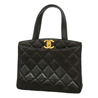 Chanel Black Leather Tote Bag (Pre-Owned)