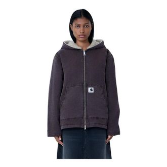 Carhartt Work in Progress Carhartt Wip, Zip-throughs, female, Brown, Size: XS Hooded Mitch Jacket