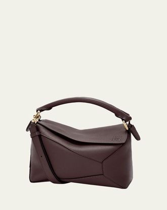Loewe Puzzle Edge Small Top-Handle Bag in Grain Leather