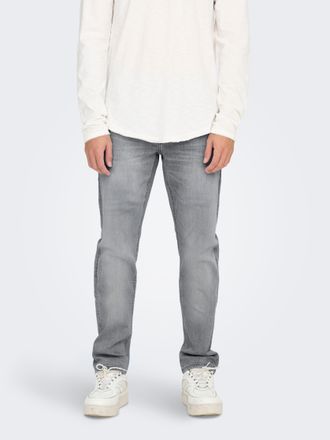 Only & Sons Regular-fit-Jeans ONLY & SONS ONSWEFT REG. BOX AZG DNM MU OTL, Herren, Gr. 29, L&auml;nge 34, light grau denim, Denim/Jeans, Obermaterial: 99% Baumwolle, 1
