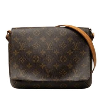 Louis Vuitton Pre-owned Musette Tango - Dames - Pre-owned - Bruin - Maat: ONE Size Zijde