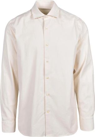 Seventy White Velvet Cotton Shirt