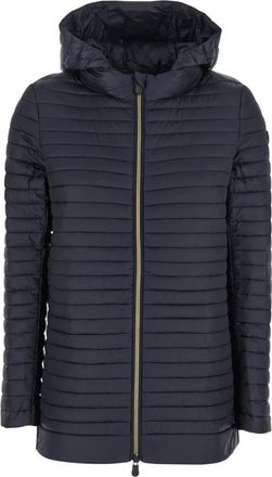 Save The Duck Zwarte donsjas met logopatch - Dames - Gewatteerde jassen - Zwart - L - Jassen