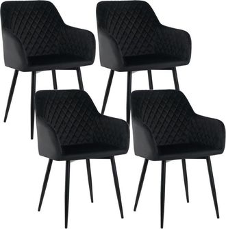 Ainpecca Ainpecca - Velvet Dining Chair with Arms and Backrest Kitchen Dining Chair Living Room Chair Chair for Bedroom (Green, 2)