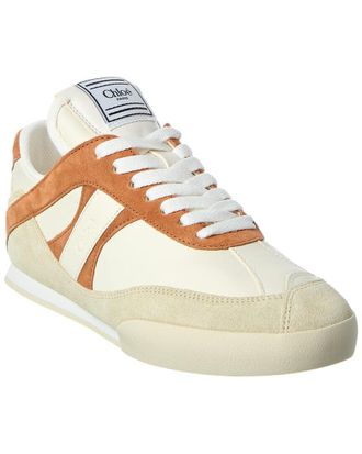 Chlo&eacute; Kick Leather & Suede Sneaker