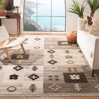 Safavieh Kenya Hand Made Area Rug, Natural Bohemian Style Non-Shedding