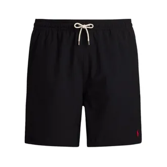 Polo Ralph Lauren Beachwear, male, Black, Size: 2XL Traveler Mid Trunk