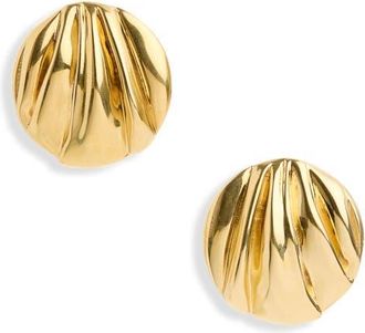 Chlo&eacute; Molten Stud Earrings in Vintage Gold at Nordstrom