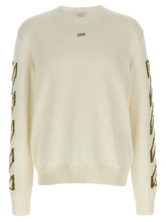 Off-white Maglione bianco sporco Diag Outline