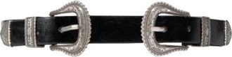 Twinset Zwarte Texaanse Gesp Riem - unisex - Riemen - Zwart - L - Leer - Accessoires