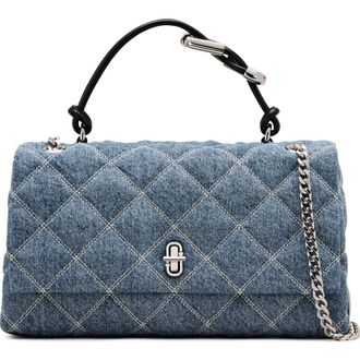 Marc Jacobs The Quilted Denim Dual Chain Shoulder Bag in Light Wash Indigo at Nordstrom Rack