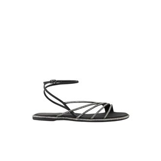 Le Silla Flat Sandals, female, Black, Size: 9 US Scarlet Sandals